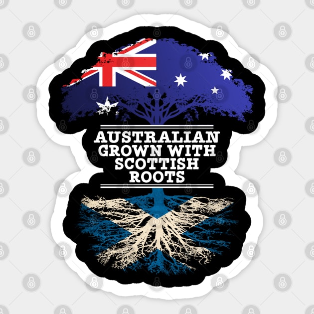 Australian Grown With Scottish Roots - Gift for Scottish With Roots From Scotland Sticker by Country Flags